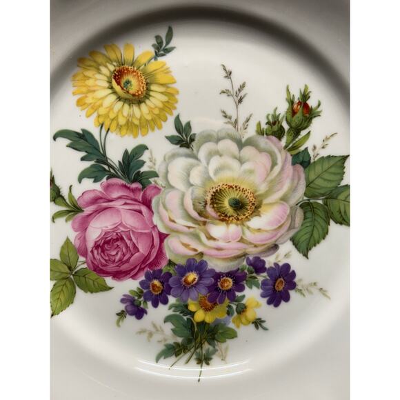 Vintage Gloria Fine Porcelain Bayreuth 10" Dinner Plate – West Germany – Floral - Picture 5 of 11